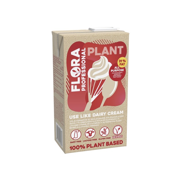 Rahmersatz vegan zum Schlagen 31% Flora Plant 1lt