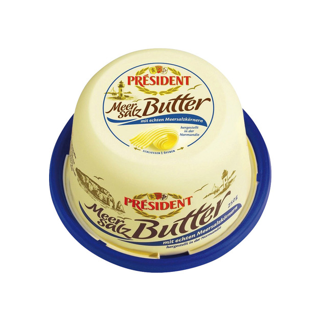 Président Meersalz Butter mit echten Meersalzkörnern 250 g