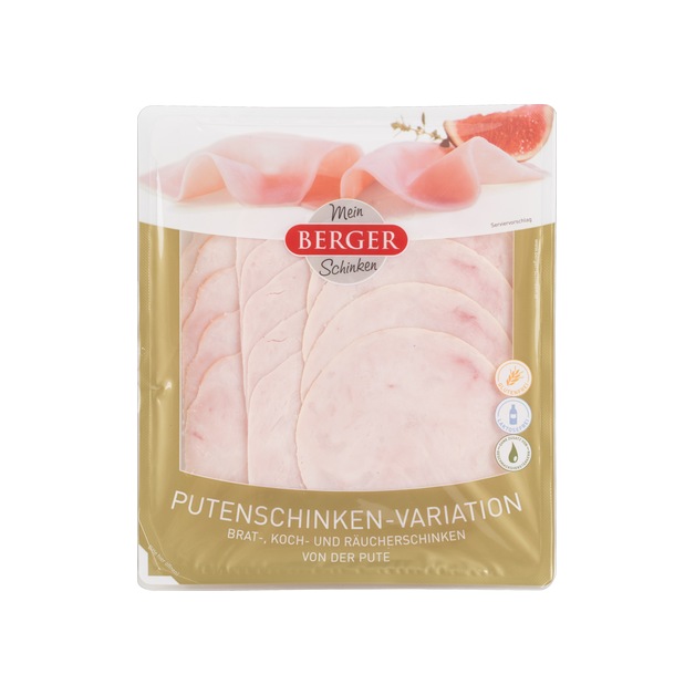 Berger Putenschinken-Variation geschnitten Brat-/Koch- und Rauchschinken 180 g