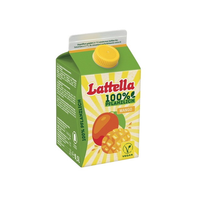 Lattella Molkedrink 100% pflanzlich, Mango 500 ml