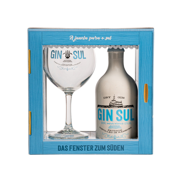 Gin Sul Fenster zum Süden im Geschenk Karton + 1 Glas Deutschland 0,5 l