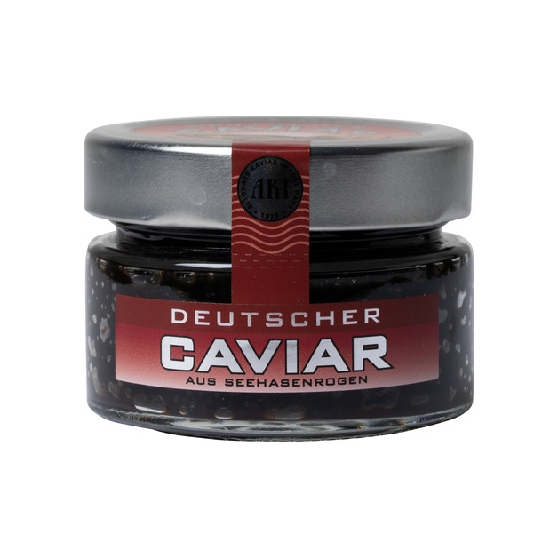 Aki Seehasenrogen Kaviar schwarz gefangen im Nordostatlantik 100 g