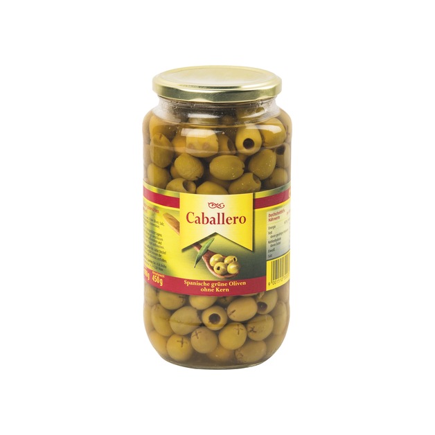 Caballero Oliven grün 340/360 ohne Kern 900 g