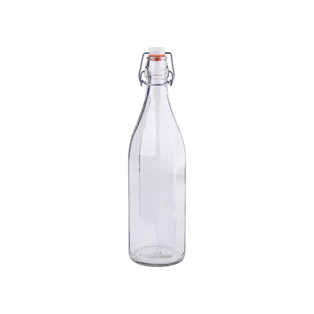 Einkochflasche Inhalt = 1 l, 10 kant mit Bügelverschluss