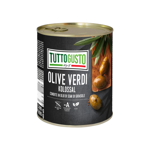 Tutto Gusto Oliven mit Kern, grün 800 g