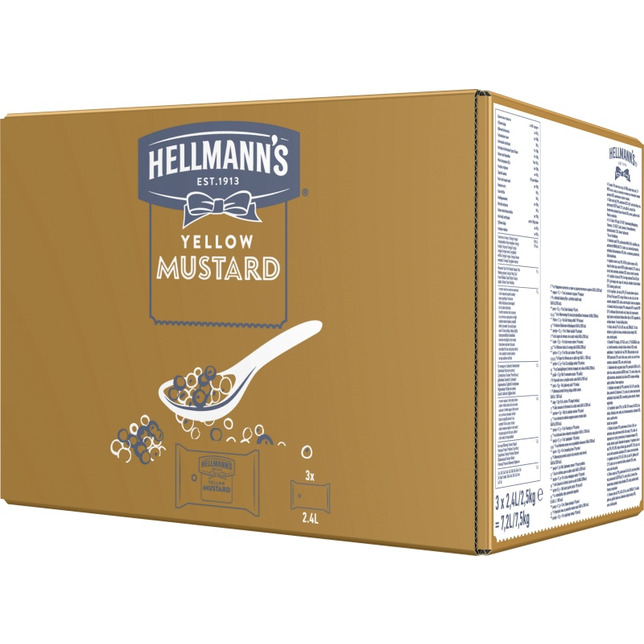 Hellmanns Senf 3x2,5kg Beutel für Dispenser