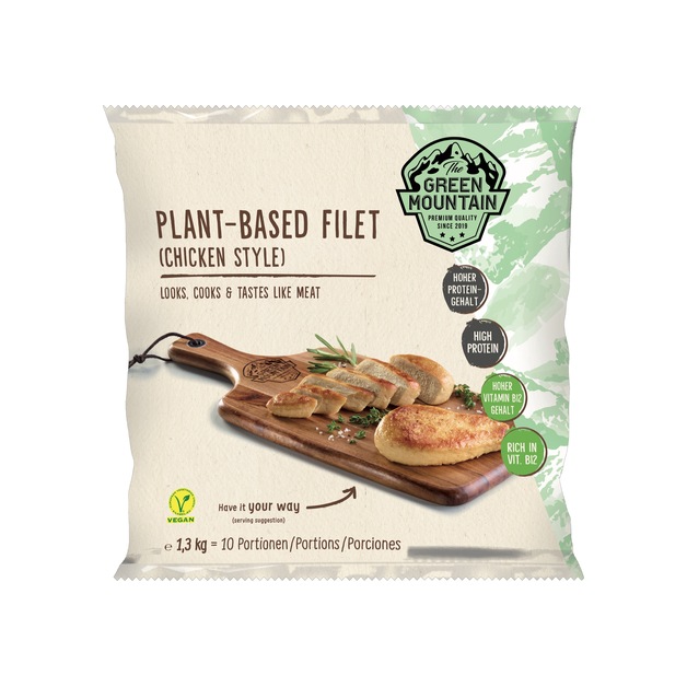 Transgourmet sterreich - The Green Mountain Plant-Based Filet  (Chicken-Style) tiefgekhlt 1,3 kg