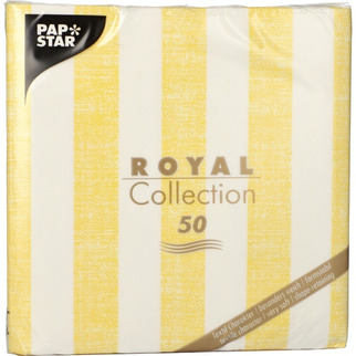 Papstar Royal Collection Serviette 40x40cm 50 Stück gelb