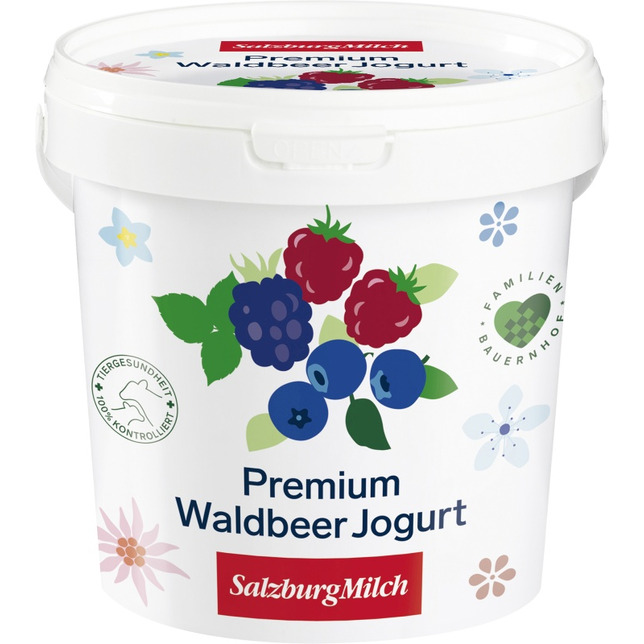 SalzburgMilch Premium Fruchtjogurt Waldbeer 1kg 3,5%Fett