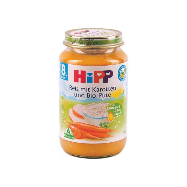 Hipp Bio Menü Reis/Karotte/Pute 220 g