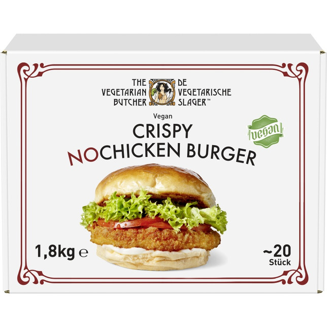 The vegetarian Butcher Crispy NoChicken Burger 1,8kg