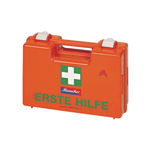 Rauscher Erste Hilfe Koffer Typ 1 Orange, Kunststoff, ÖNORM Z1020 62-teilig