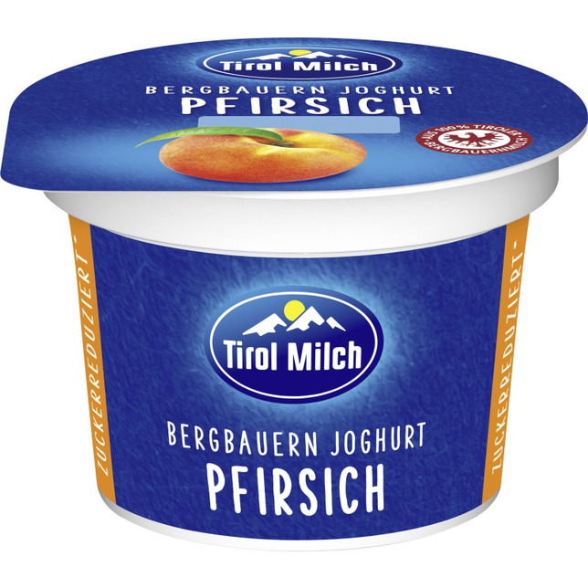 Tirol Milch Fruchtjoghurt 100g Pfirsich 3,6% zuckerreduziert