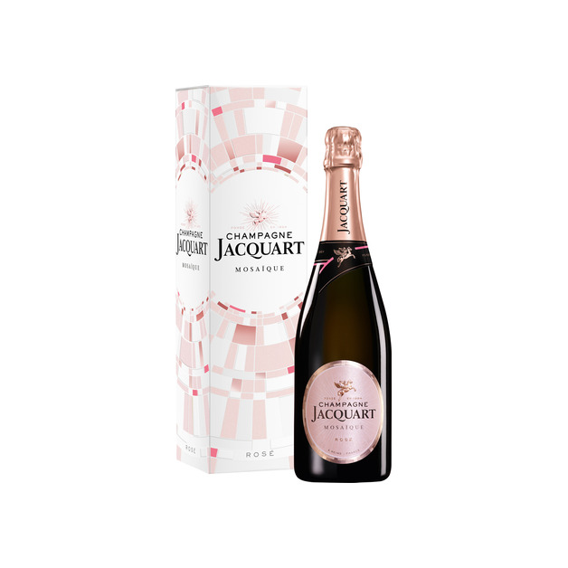 Jacquart Rose Brut Champagne Mosaique im Geschenkskarton 0,75 l