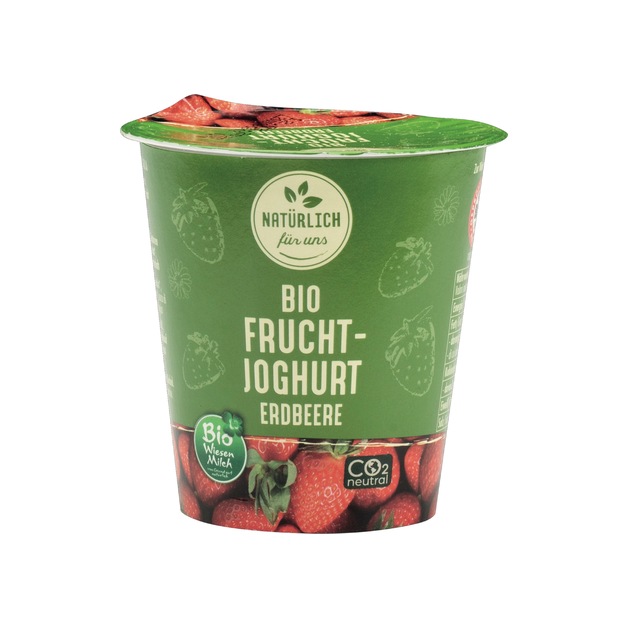 natürlich für uns Bio Wiesenmilch Fruchtjoghurt Erdbeer 150 g