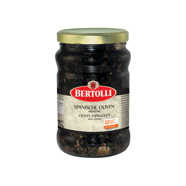 Antipasti Oliven schwarz entst. Bertolli 2x1,5kg