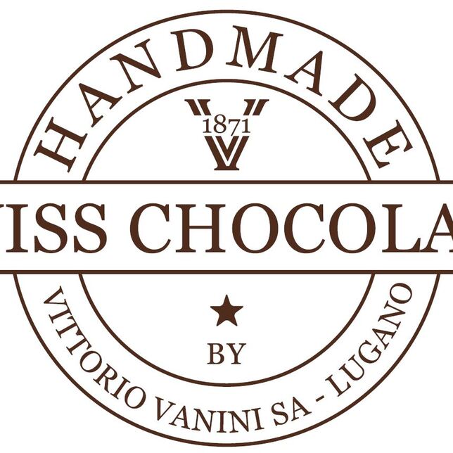 Adesivo rotondo `Handmade - Swiss Chocolate House` (Vanini)