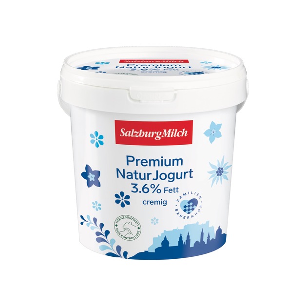SalzburgMilch Premium Naturjoghurt cremig 3,6% Fett 1 kg