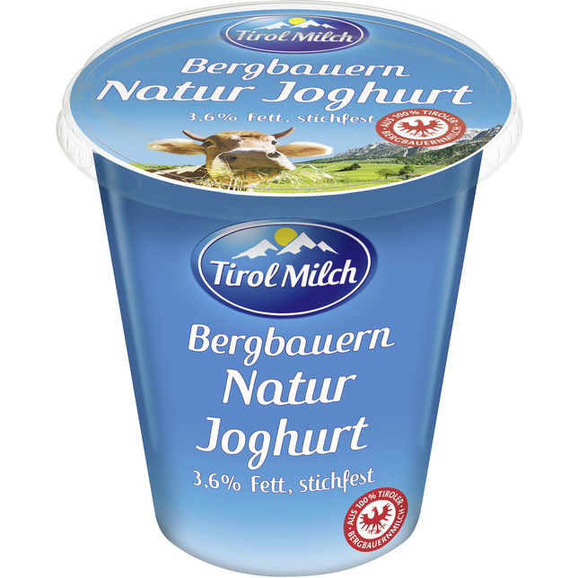 Tirol Milch Naturjoghurt stichfest 3,6% Fett 500g