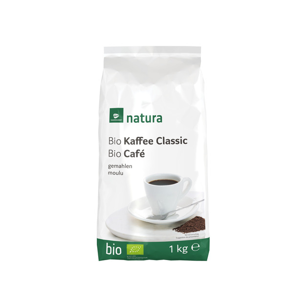 Natura Bio Kaffee 1kg, Classic gemahlen