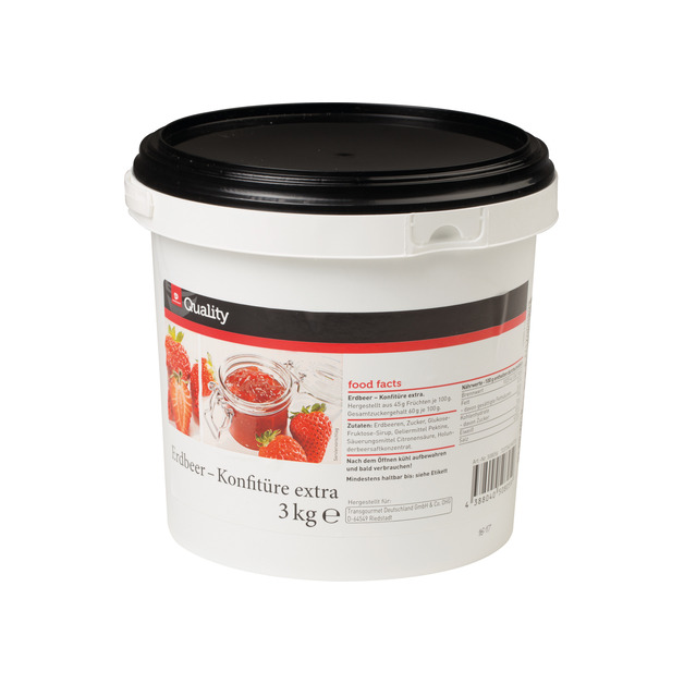 Quality Konfitüre Erdbeere Fruchtanteil 45% 3 kg
