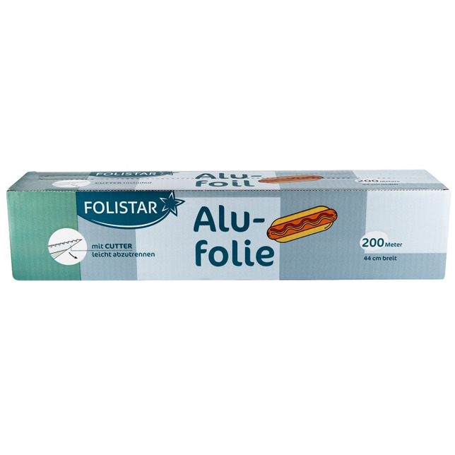 Folistar Alufolie 200mx440mm Cutterbox extrastark