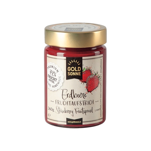 Goldsonne Fruchtaufstrich F 78 % Erdbeer 360 g