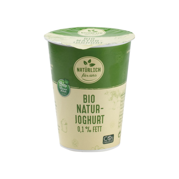 natürlich für uns Bio Wiesenmilch Naturjoghurt 0,1% Fett 400 g