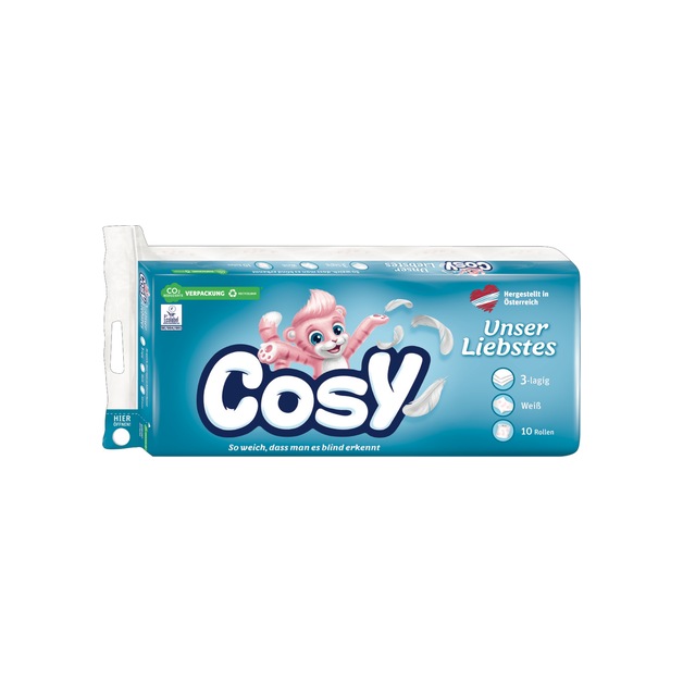 Cosy Toilettenpapier weiß, 3 lagig 10 Stk.