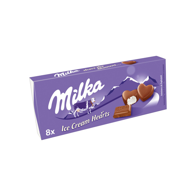 Milka Ice Cream Hearts tiefgekühlt 80 ml