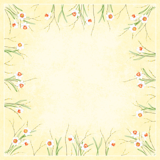 Dunicel Mitteldecke 84 x 84 cm, Daffodil 20er