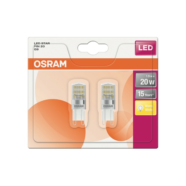 Osram LED Pin warmweiß 20 Watt, G9 2 Stk.