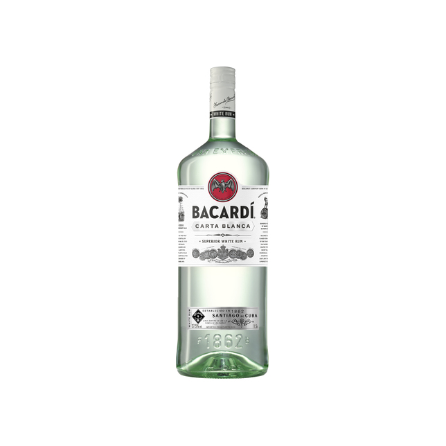Rum Bacardi Carta Blanca 37,5ø 1,5lt
