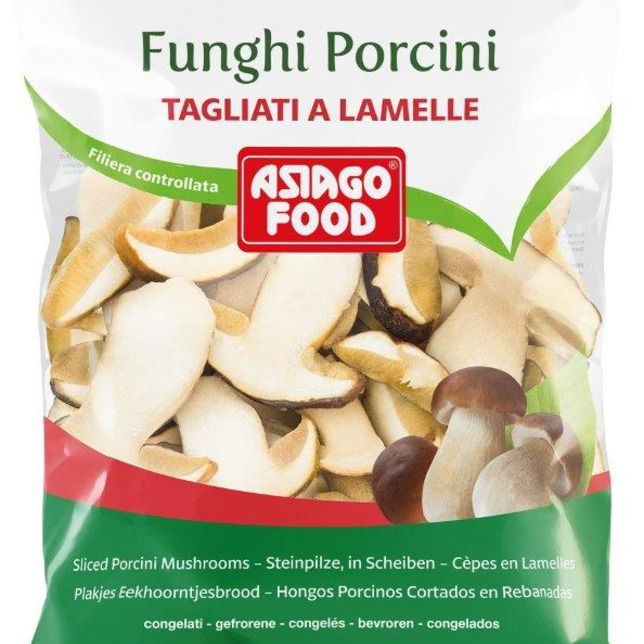 Funghi porcini lamelle extra cong 1 kg. Asiago Food (crtx4kg.)