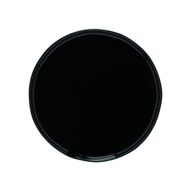 Teller flach Lagoa Eco Gres H = 24 mm, DM = 272 mm, black, Porzellan