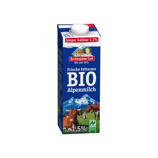 Berchtesgadener Land Bio Alpenmilch ESL 1,5% Fett i. Tr. 1 l