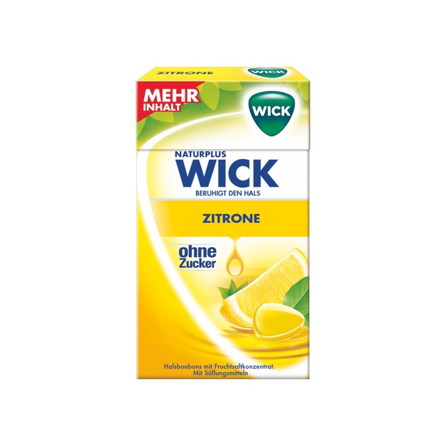 Wick Box Zitrone & natürliches Menthol Zuckerfrei 46 g