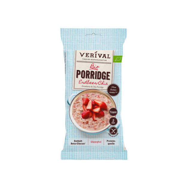 Verival Bio Porridge 45g, Erdbeer Chia