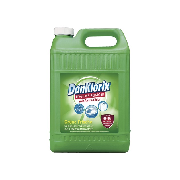 Dan Klorix Hygiene-Reiniger Frischeduft, macht Wäsche weiß 5 l