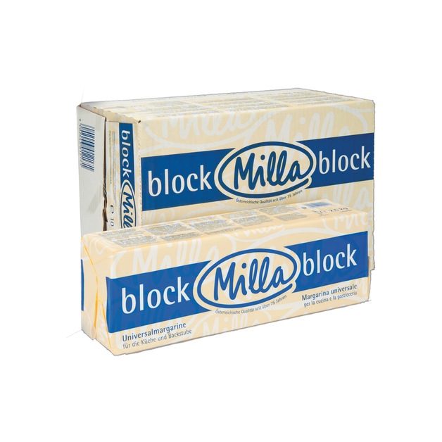 Milla Blockmargarine Universalmargarine aus pflanzlichen Rohstoffen 2,5 kg