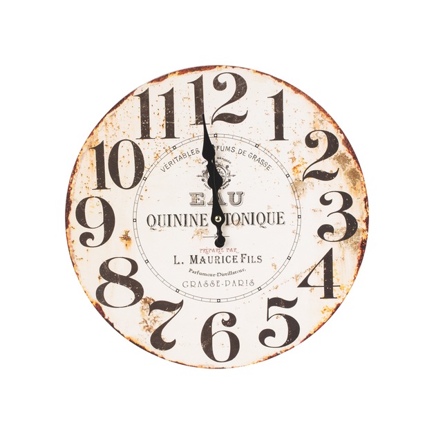 Wanduhr Quinine tonique DM = 337 mm, Vintage Look, mit Batteriebetrieb