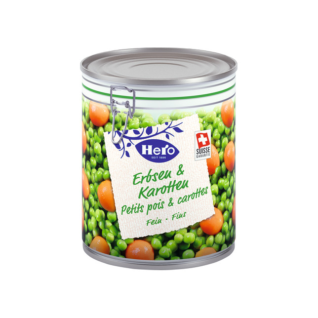 Erbsen/Karotten fein Hero 850/540g