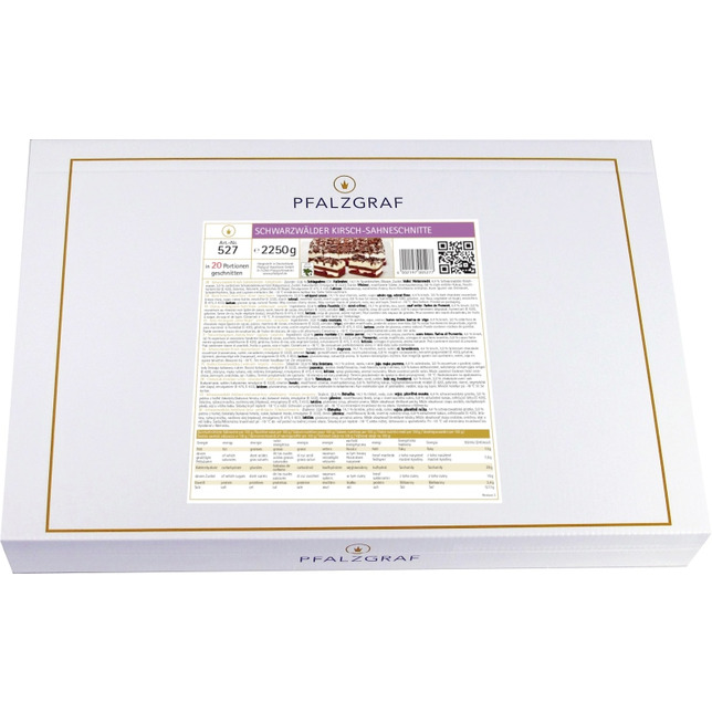 Pfalzgraf Schwarzwälder Kirsch Sahneschnitte 2250g geschnit.
