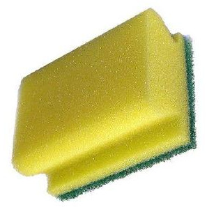 Topfreiniger Griff gelb/grün 7,5x7,5x4,5cm  10Stk