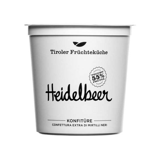 Unterweger Konfitüre Bar Heidelbeer 55% Fruchtanteil 450 g