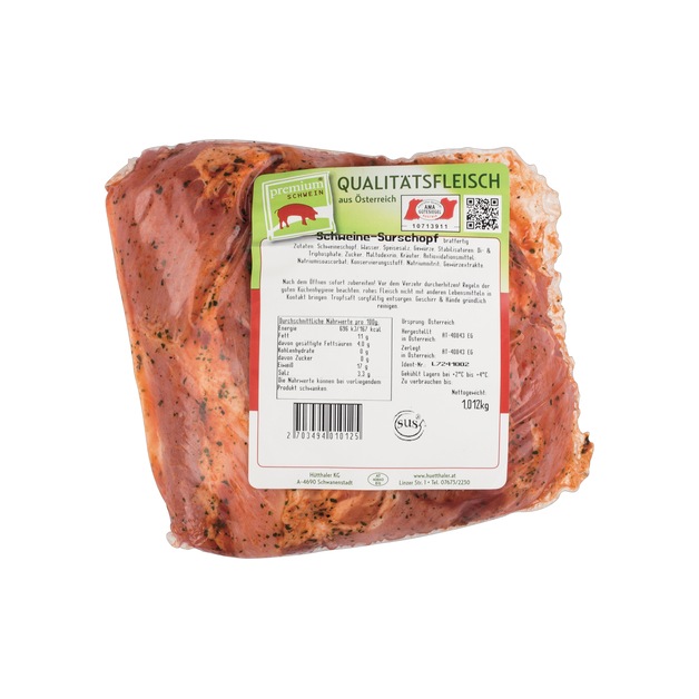 premium - Schwein Surschopf ohne Schwarte, frisch aus Österreich ca. 900 g