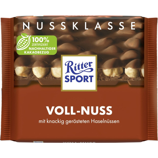 Ritter Sport Voll-Nuss braun 100g Nuss-Klasse