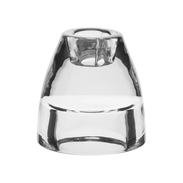 Duni Kerzenhalter H = 75 mm, für Spitzkerzen und Teelichter, glasklar, 6 tlg.