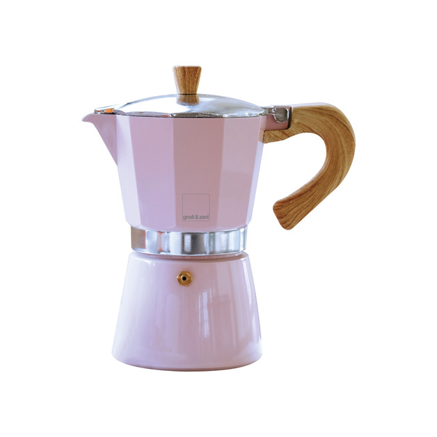 Espressokocher Venezia Farbe rosa, Induktionsgeeignet, 3 Tassen