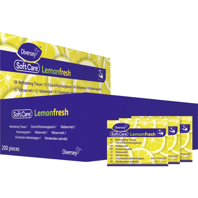 Diversey Soft Care Lemonfresh 200Stk Erfrischungstücher